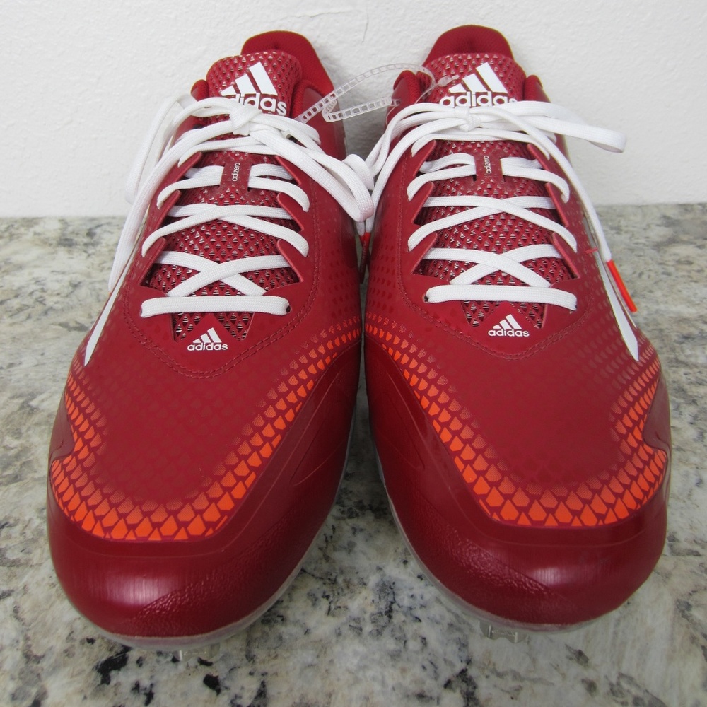 Adidas Adizero Metal Cleats Size 13 Red